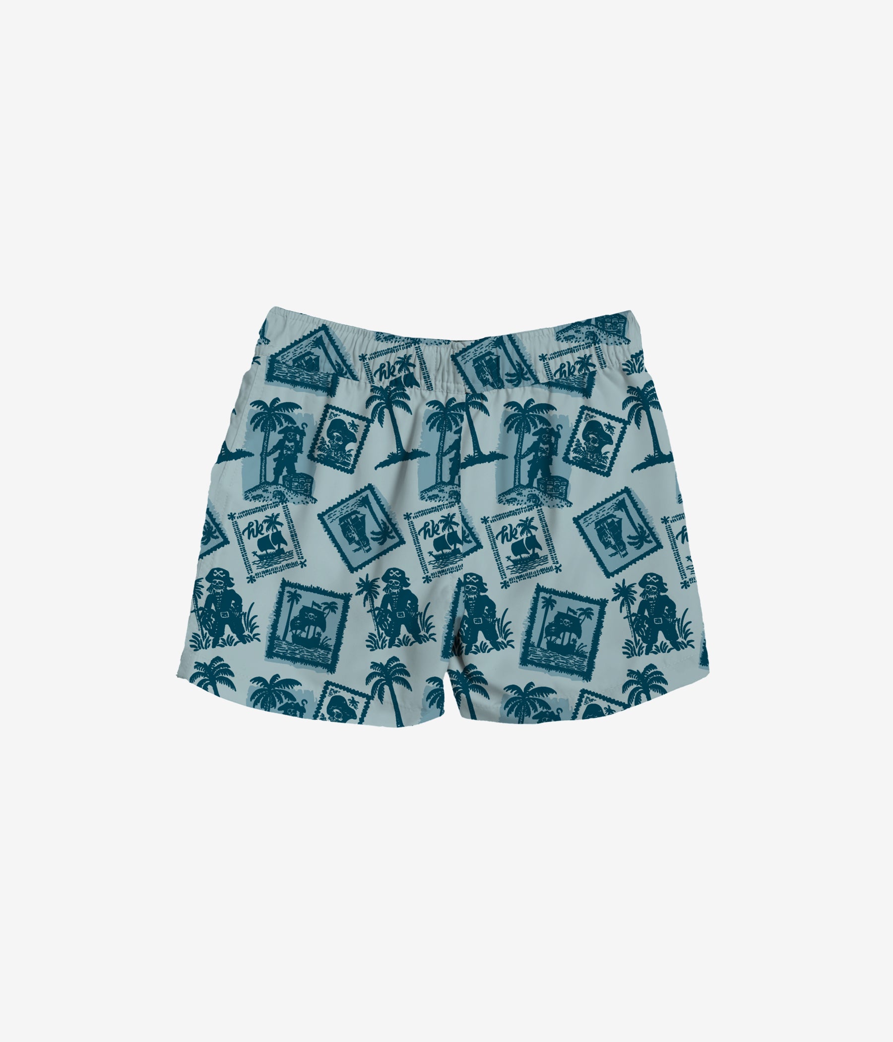 Ahoy, Matey! 4-Way Stretch Boardshort - Dusty Aqua