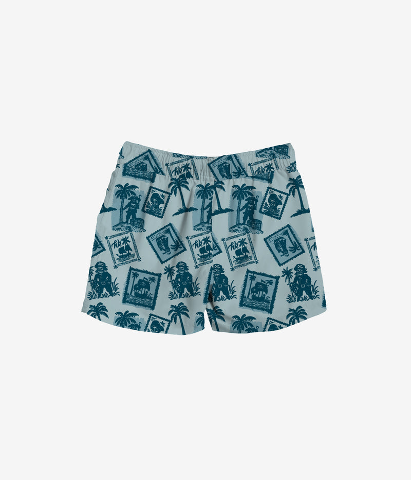 Ahoy, Matey! 4-Way Stretch Boardshort - Dusty Aqua