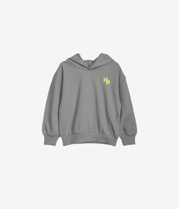 Back Neon Hoodie - Grey Mix