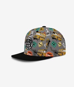 Bus-Ted Snapback - Grey Mix
