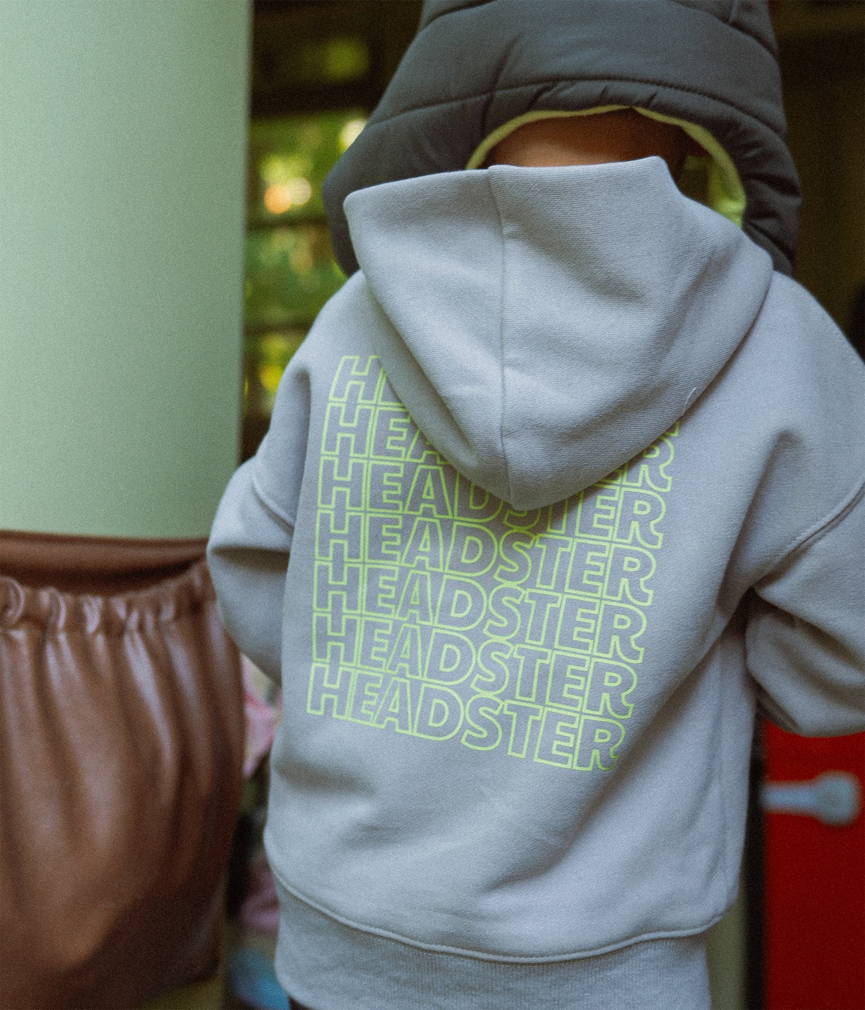 Headster Kids Back Neon Hoodie 2 10y Grey 6