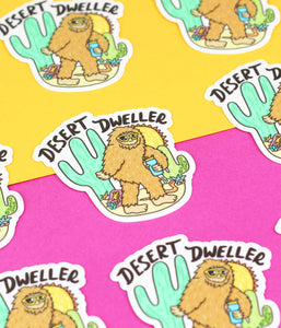 Desert Dweller Sasquatch Bigfoot Yeti Vinyl Sticker