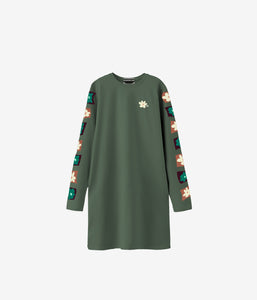 Fantasy Field Long-Sleeve Dress