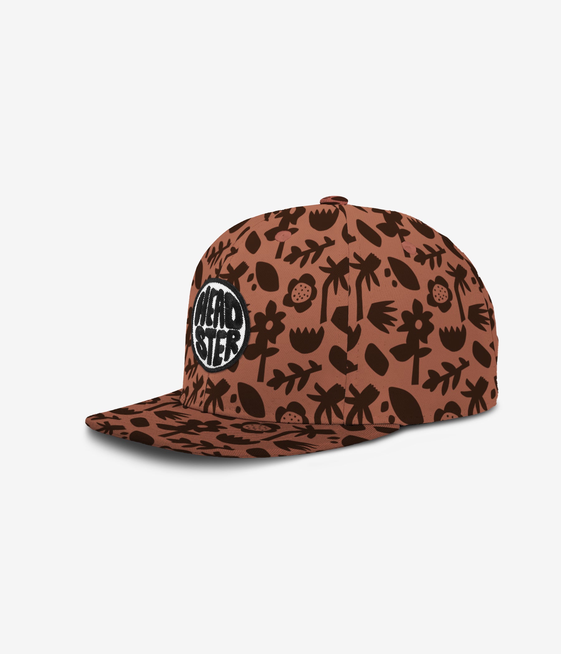 Floral Shadows Snapback - Red Clay