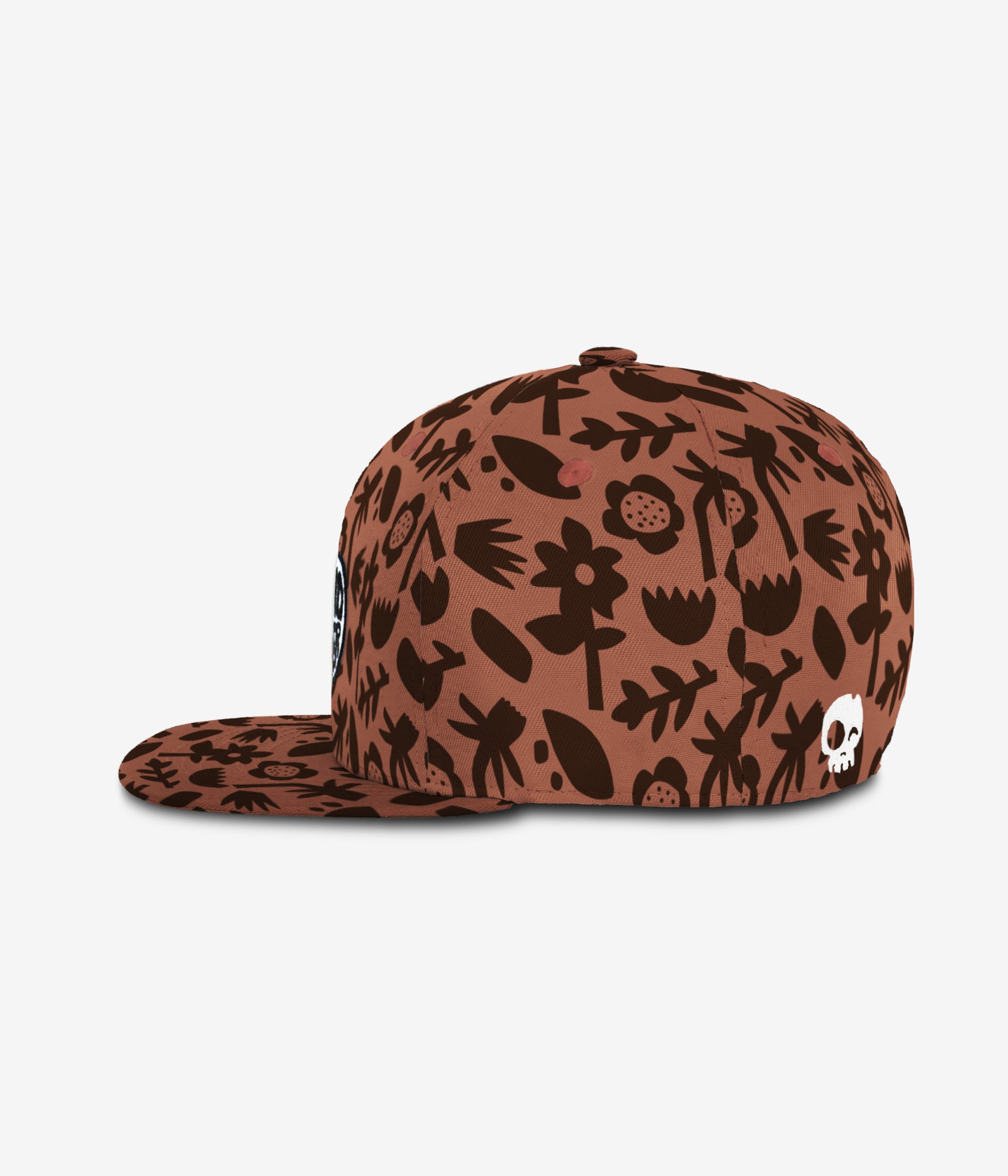 Floral Shadows Snapback - Red Clay