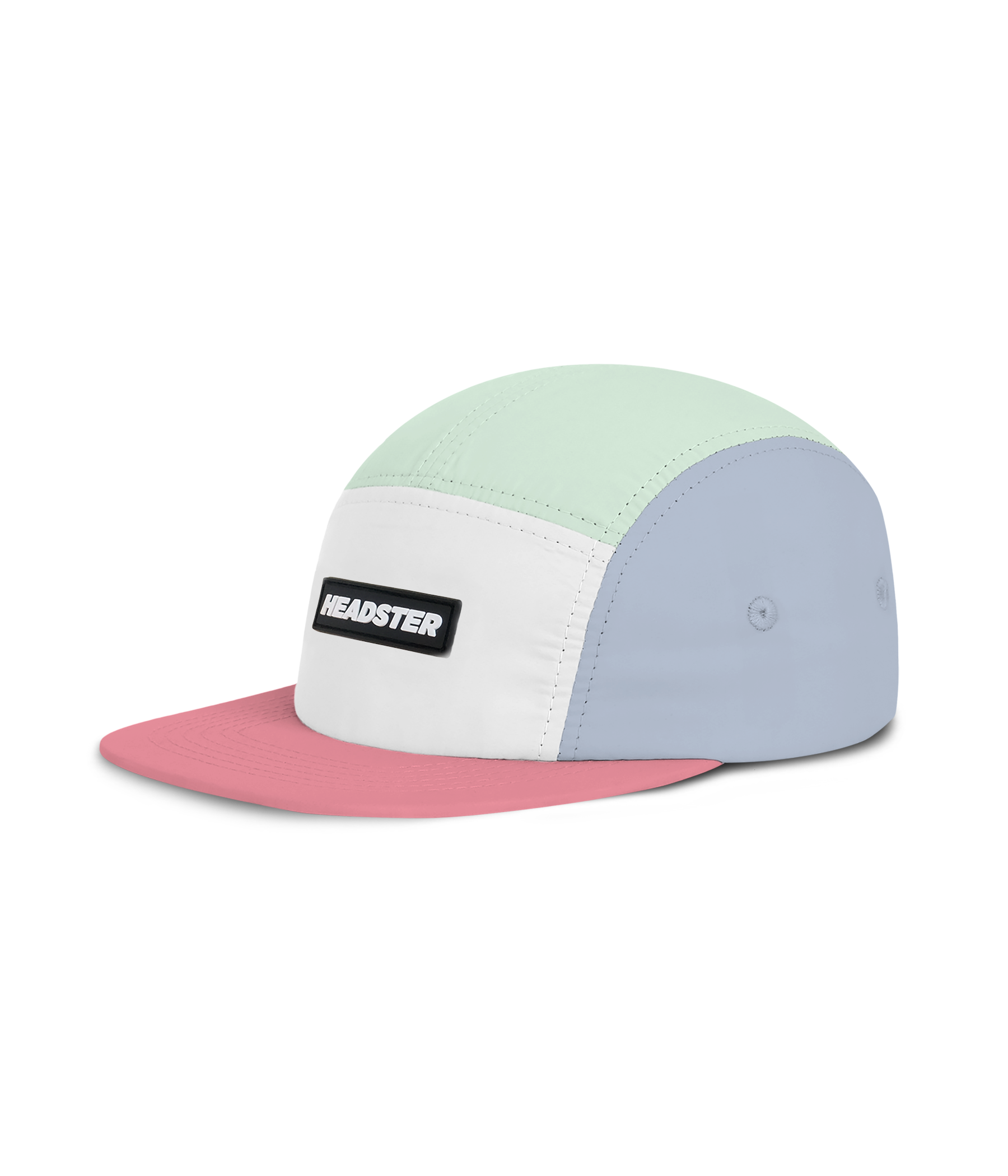 Runner Five Panel Hat Cap for kids Pink Green Blue White