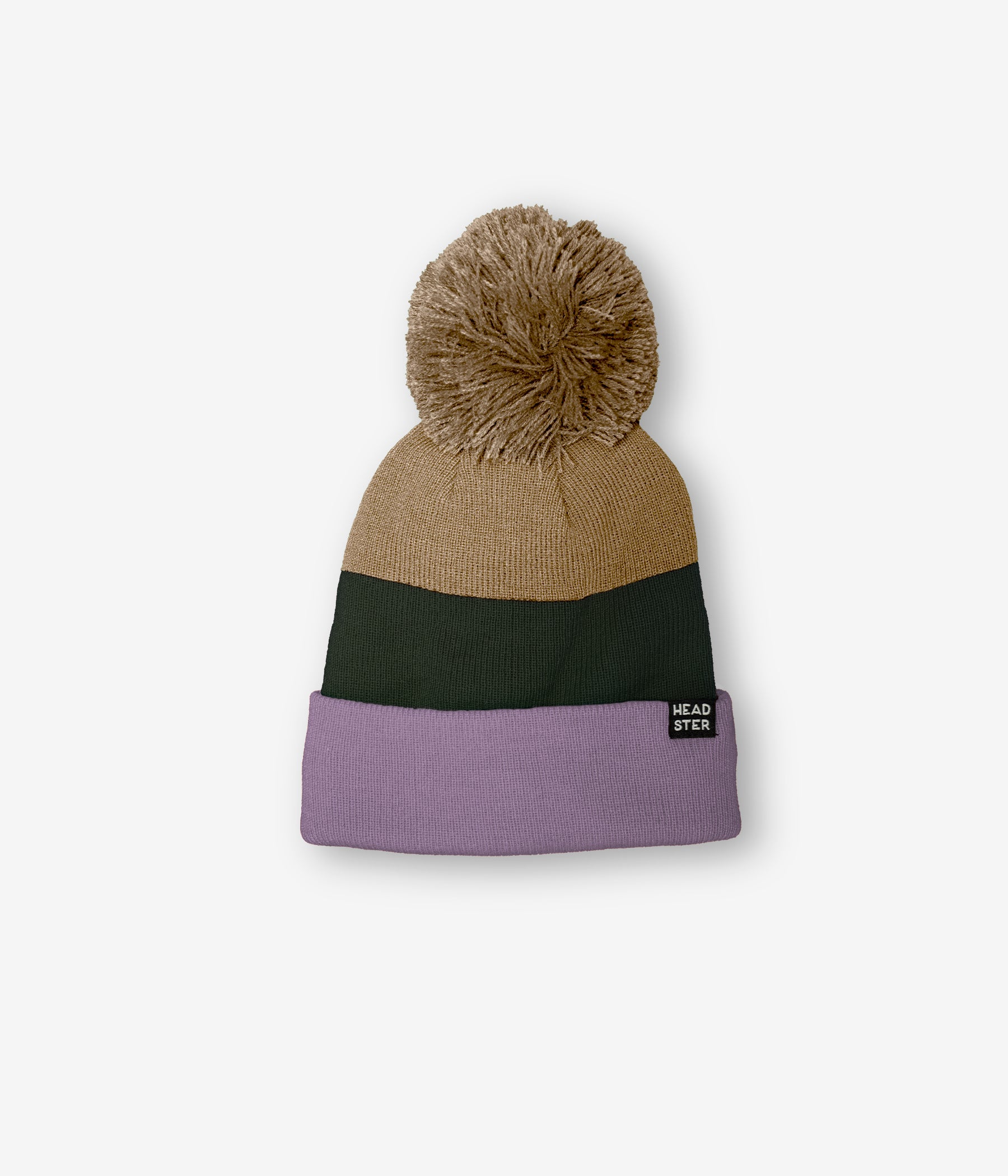 Tricolor Beanie Lined With Fleece - Pretty Lilac Tricolor Beanie Lined With Fleece - Pretty Lilac