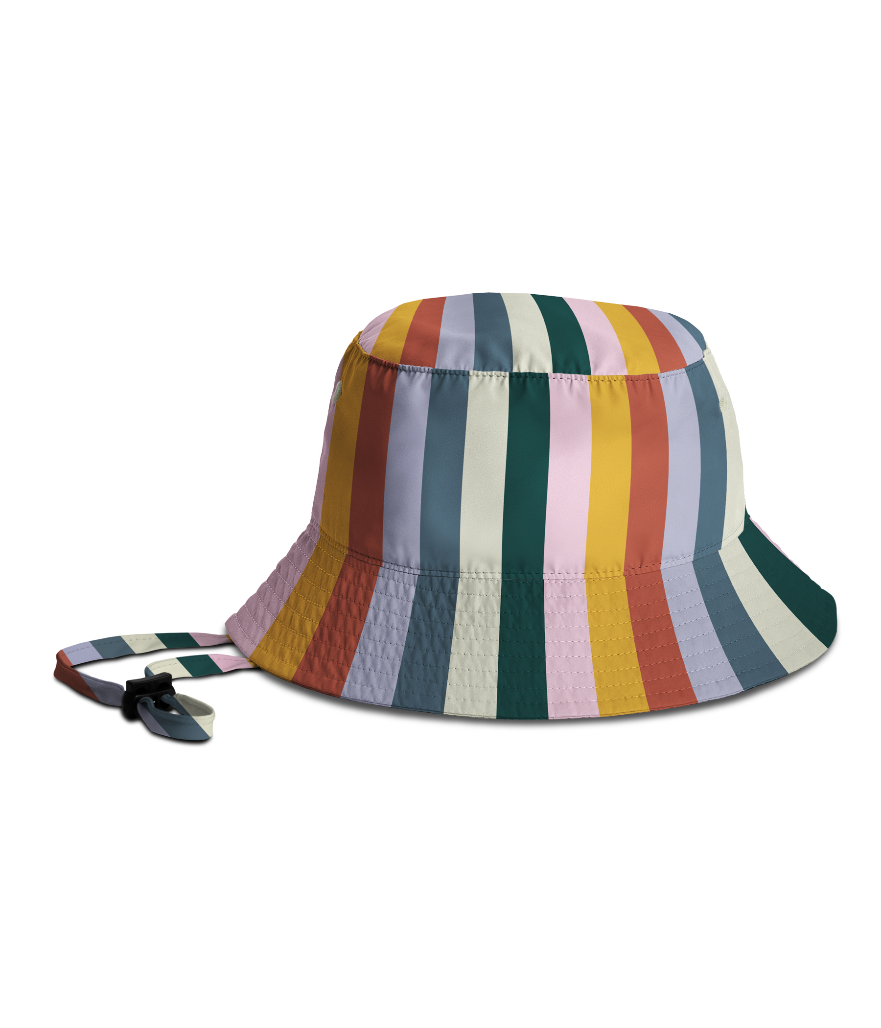 Vertical delight bucket Hat lined for kids red yellow pink green