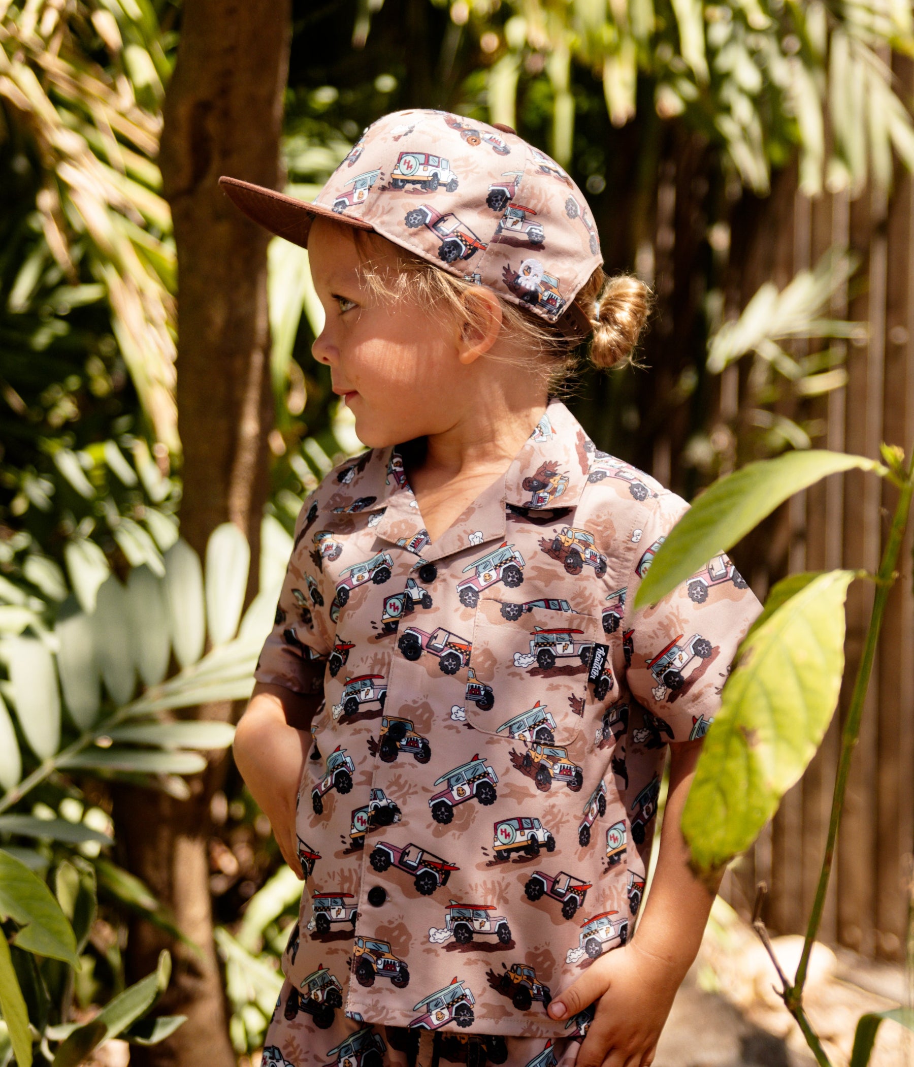 All Terrain Fun Snapback - Beige Sand cap for babies and kids, product view 5