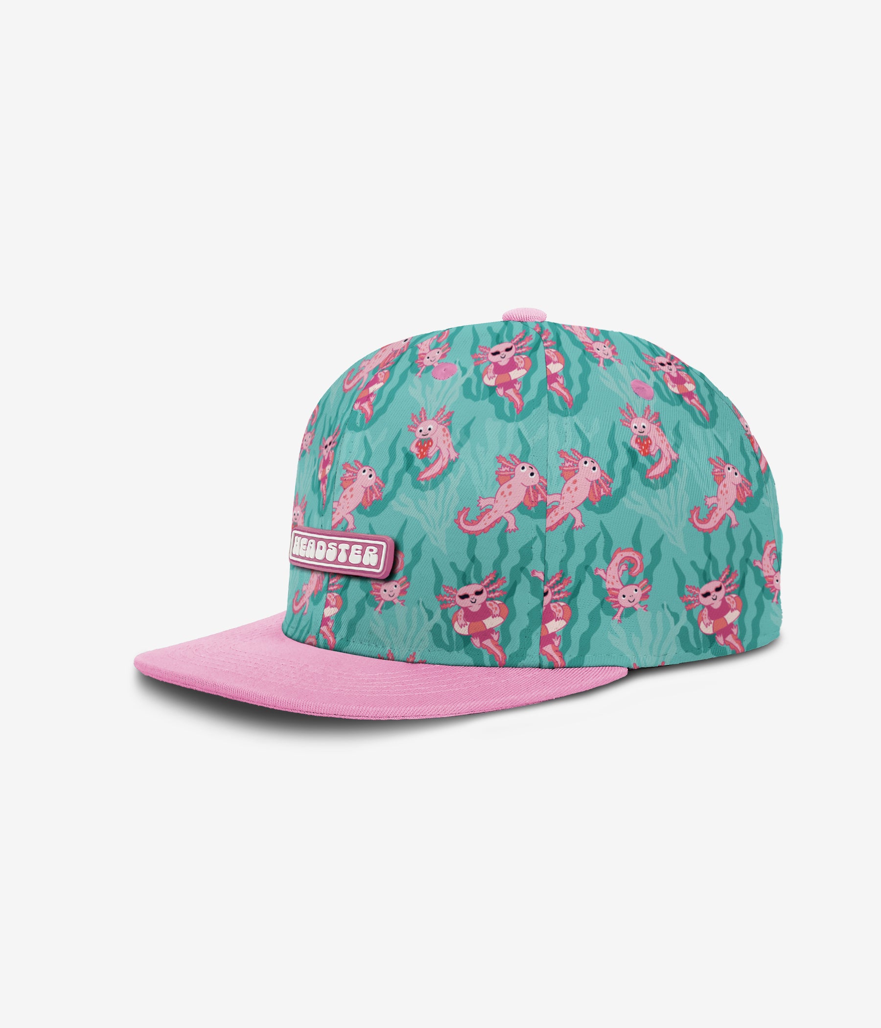 Axolotl Dip Snapback - Lagoona Blue cap for babies and kids by Headster Kids