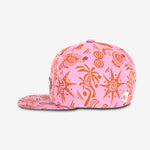 Blush Tides Snapback - Bubble Gum cap for babies and kids, product view 3