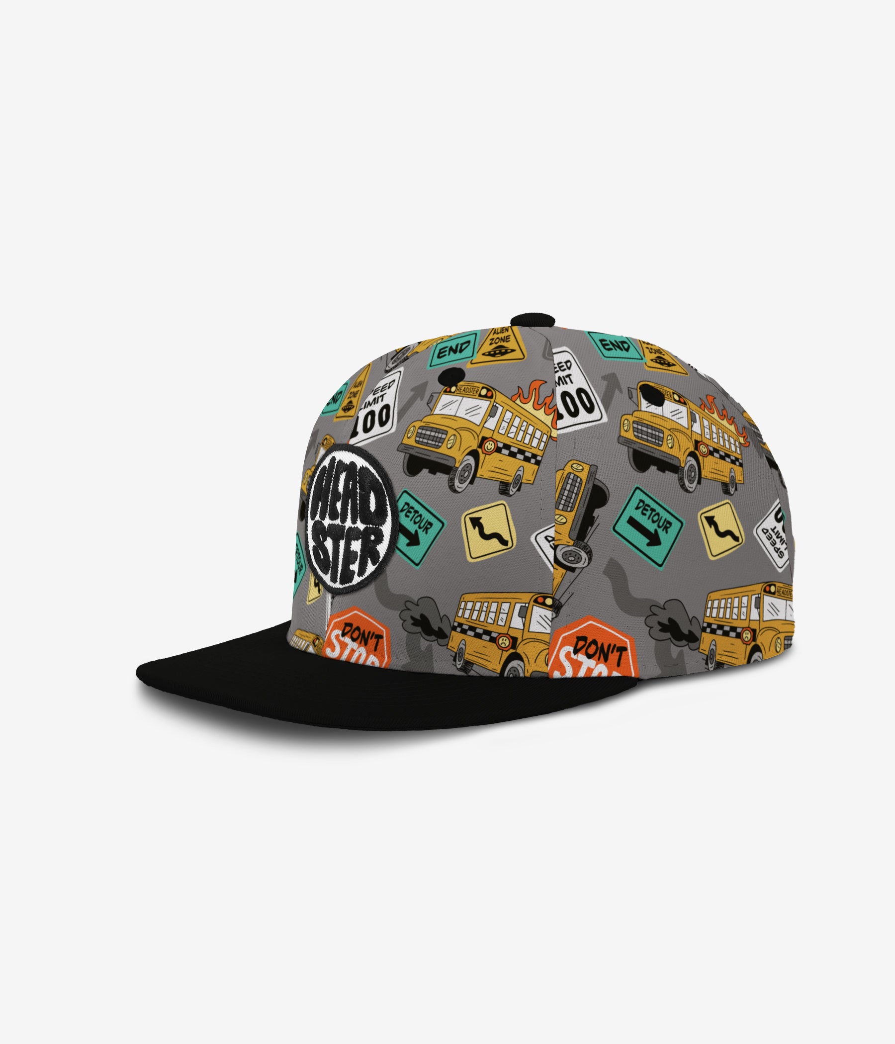 Bus-Ted Snapback - Grey Mix cap for babies and kids by Headster Kids