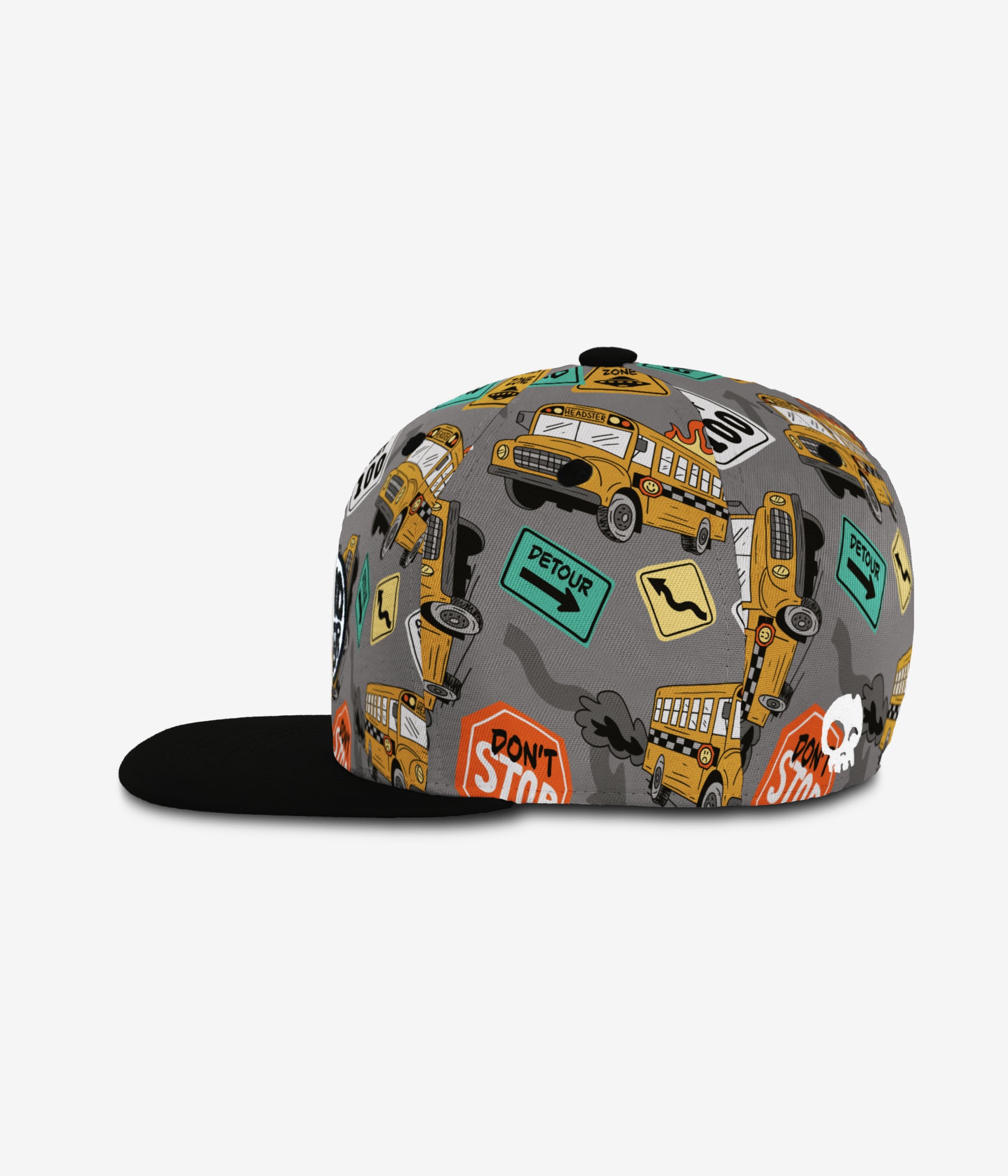 Bus-Ted Snapback - Grey Mix cap for babies and kids, product view 3