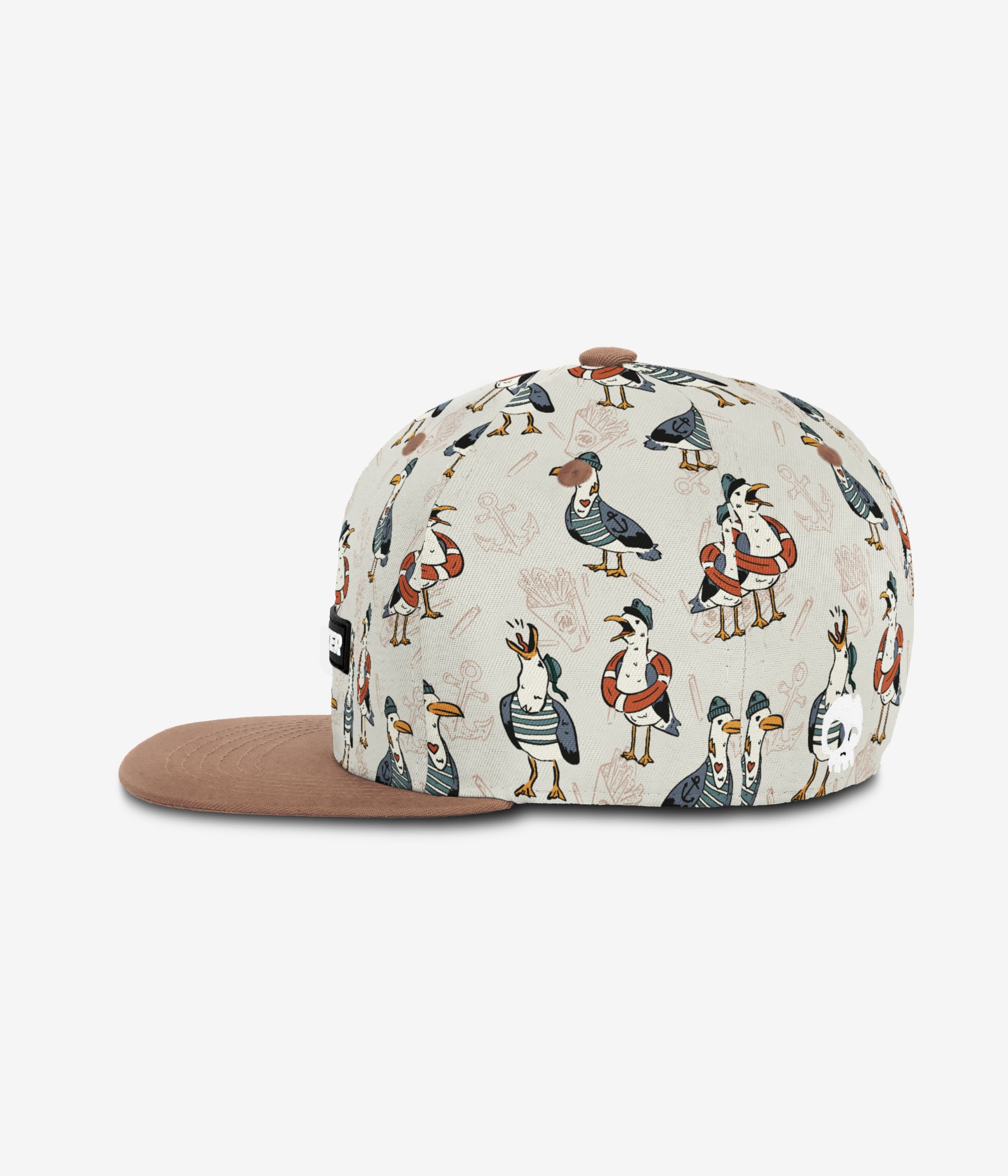 Captain Seagull Snapback - White Sand cap for babies and kids, product view 3