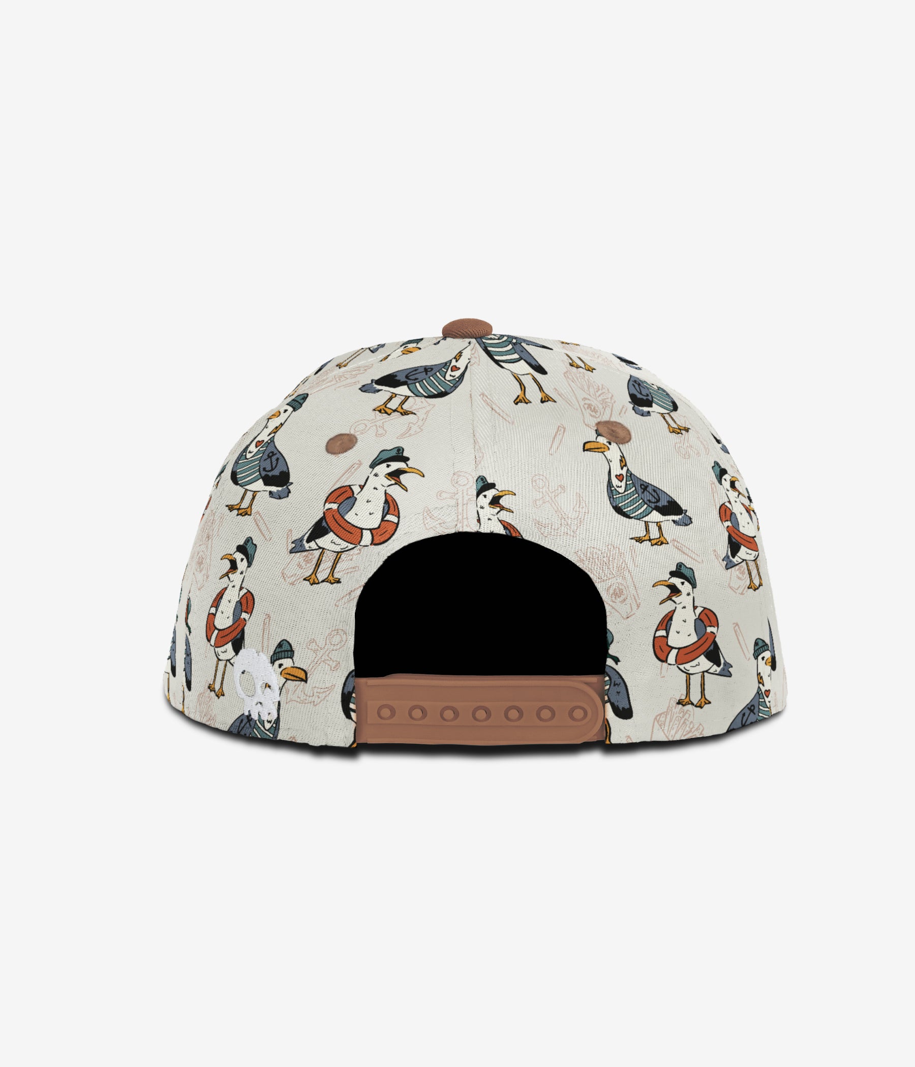 Captain Seagull Snapback - White Sand cap for babies and kids, product view 4