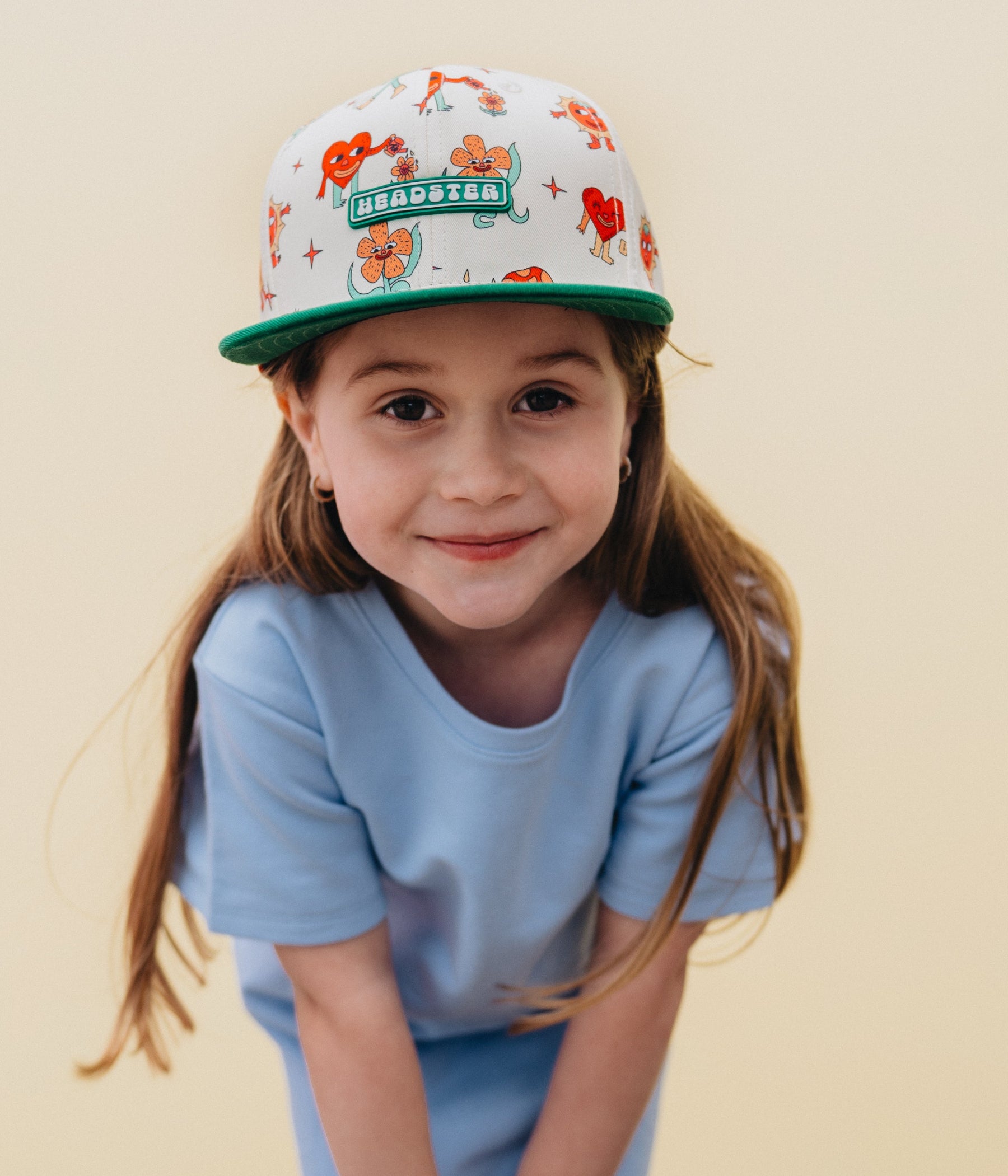 Catching Feelings Snapback - Pale Beige cap for babies and kids, product view 5