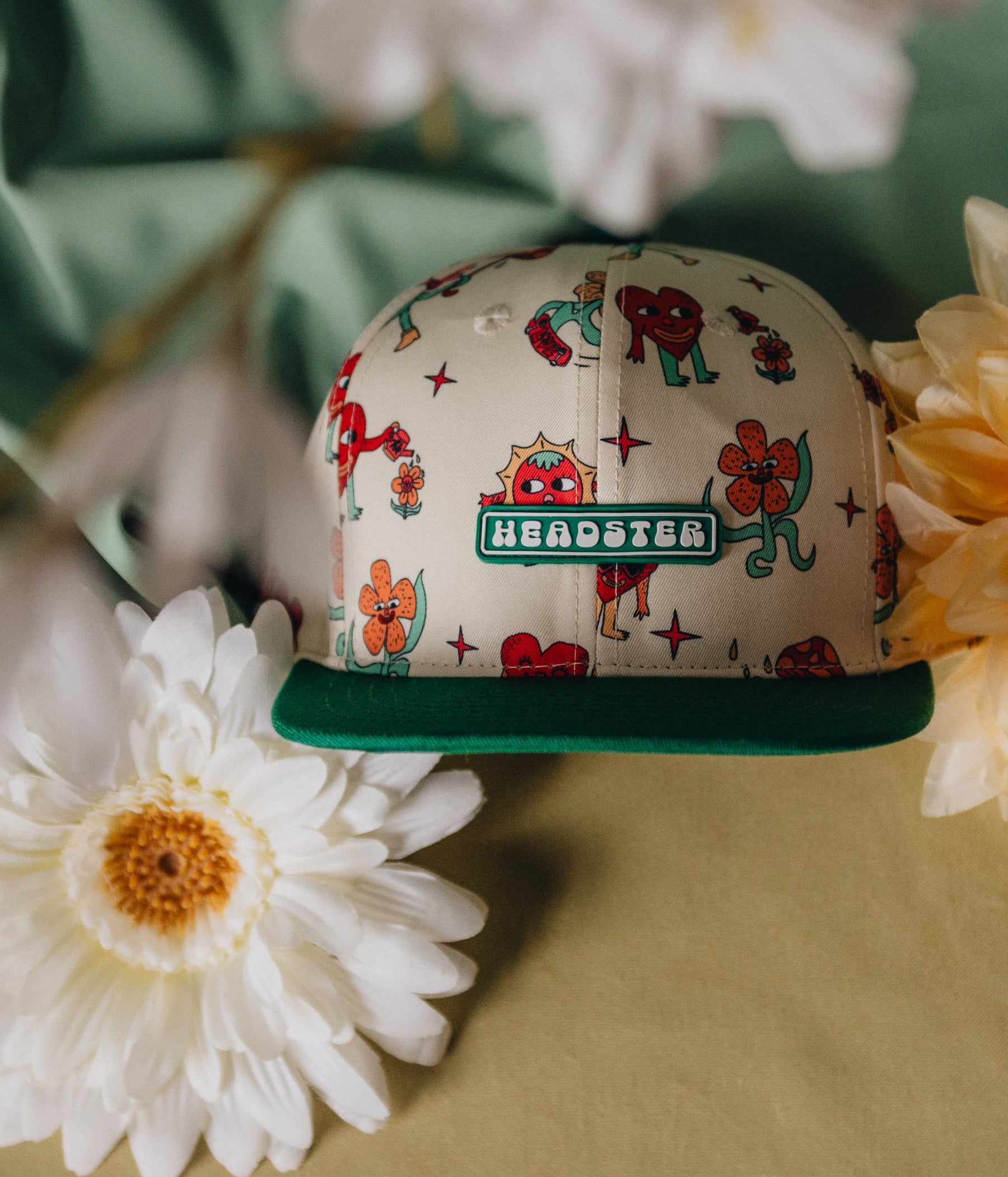 Catching Feelings Snapback - Pale Beige cap for babies and kids, product view 6