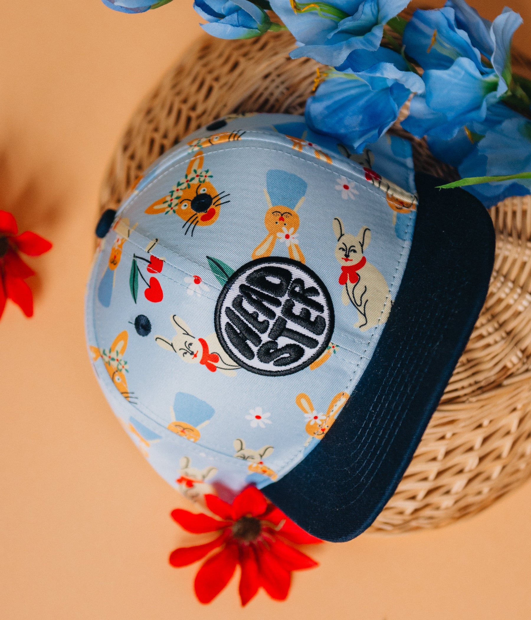 Cherry Bloom Hop Snapback - Crystal cap for babies and kids, product view 6