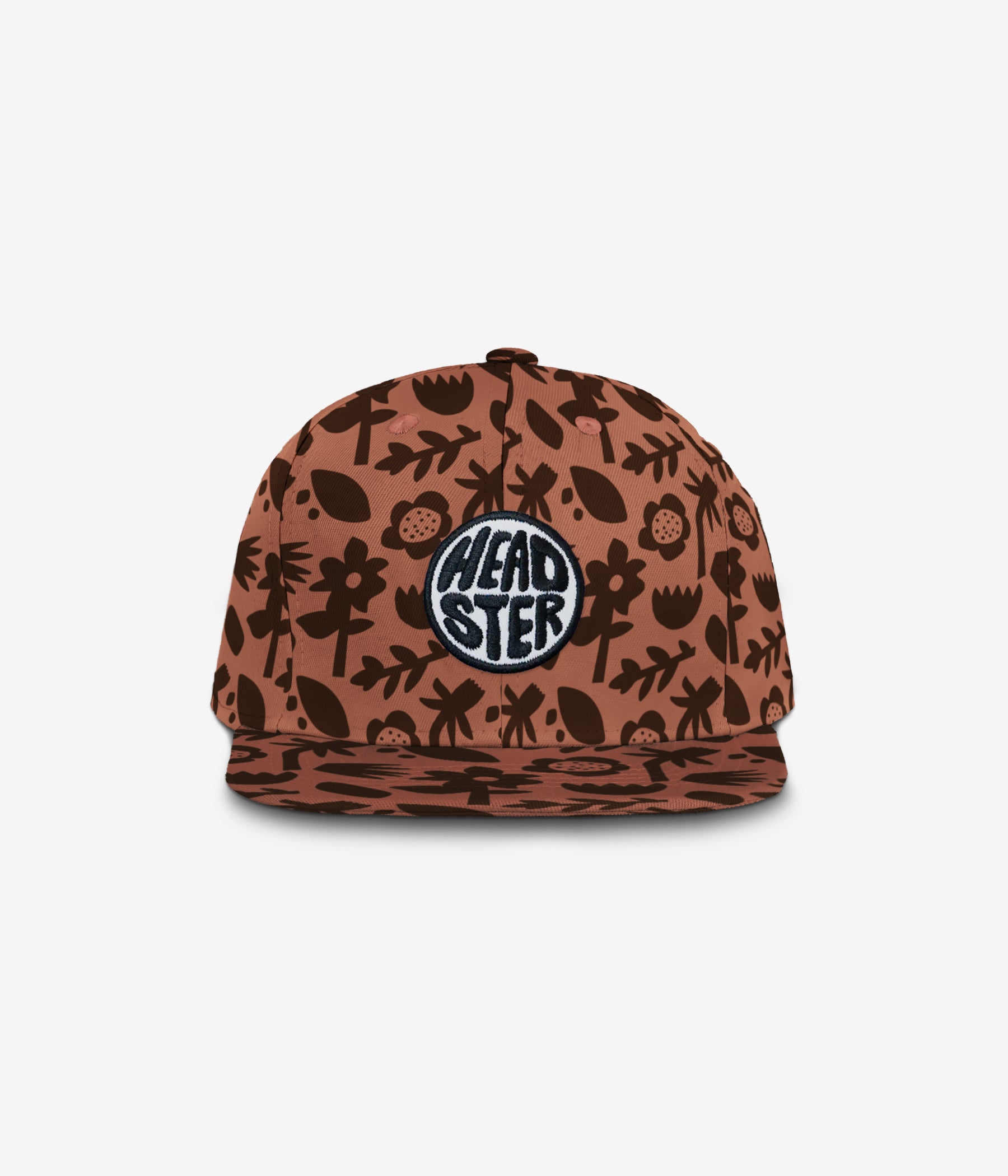 Floral Shadows Snapback - Red Clay cap for babies and kids, product view 2