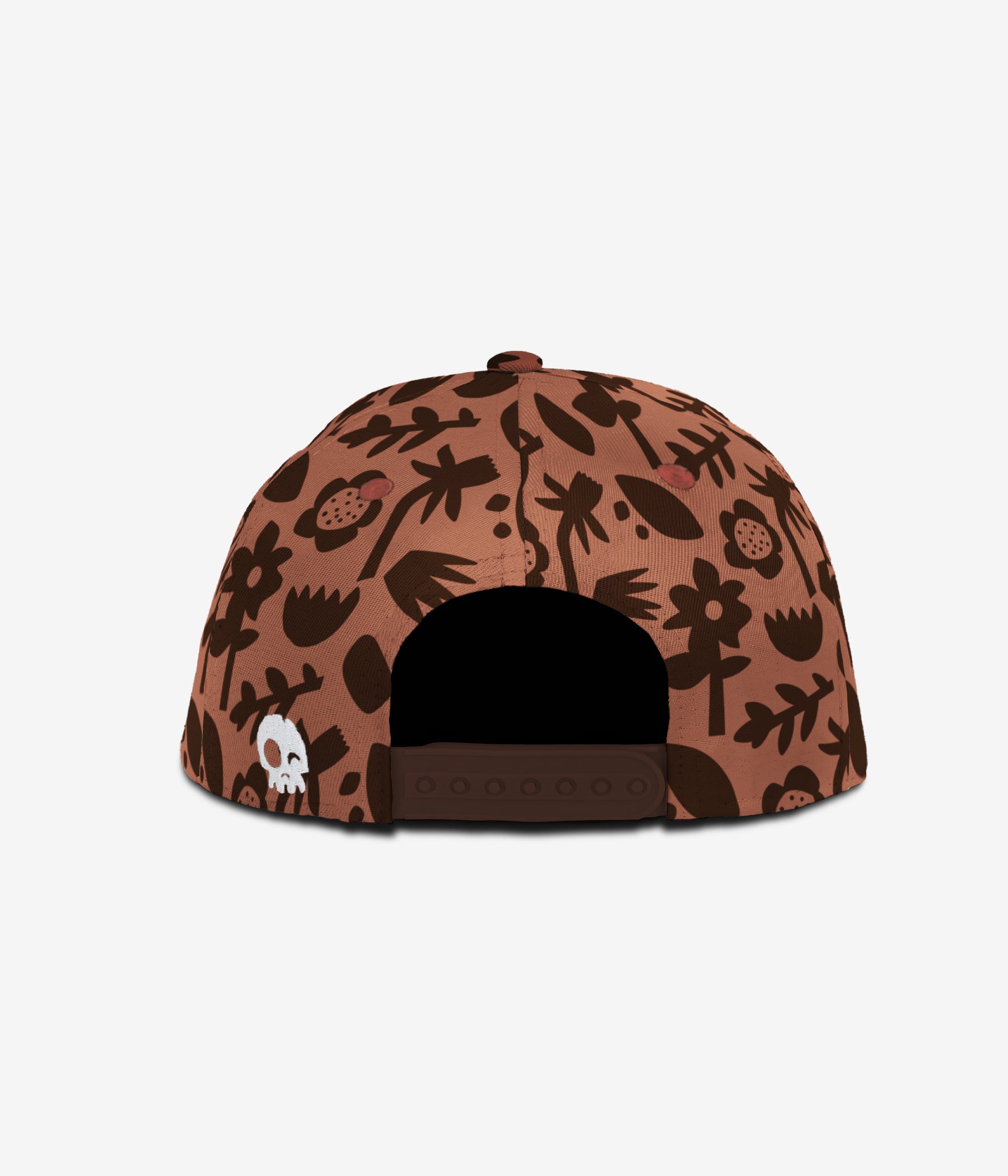 Floral Shadows Snapback - Red Clay cap for babies and kids, product view 4