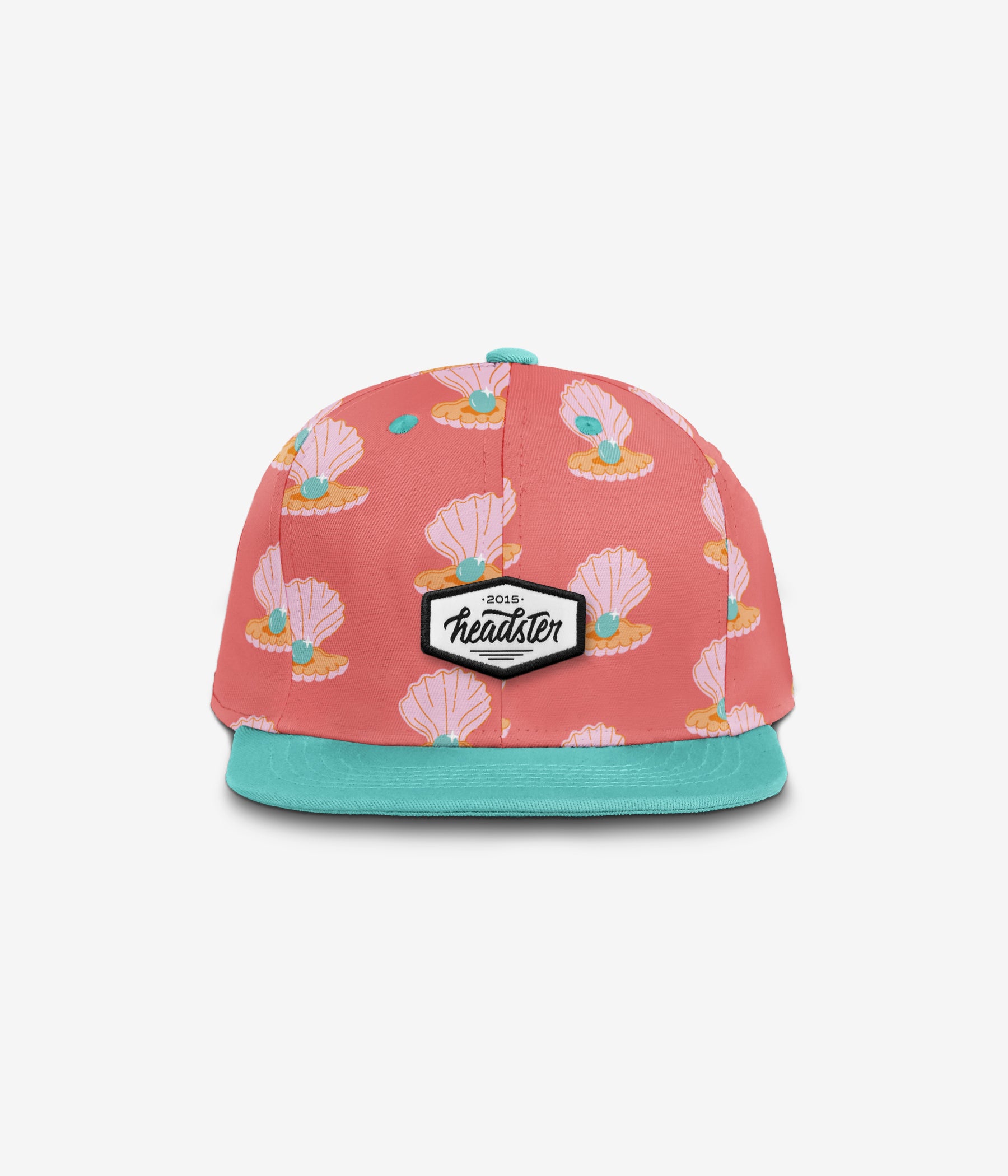 Girly Pearl Snapback - Coral Love cap for babies and kids, product view 2