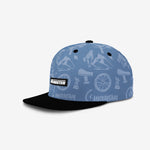 Gnarly Ride Snapback - Blue Fog cap for babies and kids by Headster Kids
