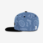 Gnarly Ride Snapback - Blue Fog cap for babies and kids, product view 3