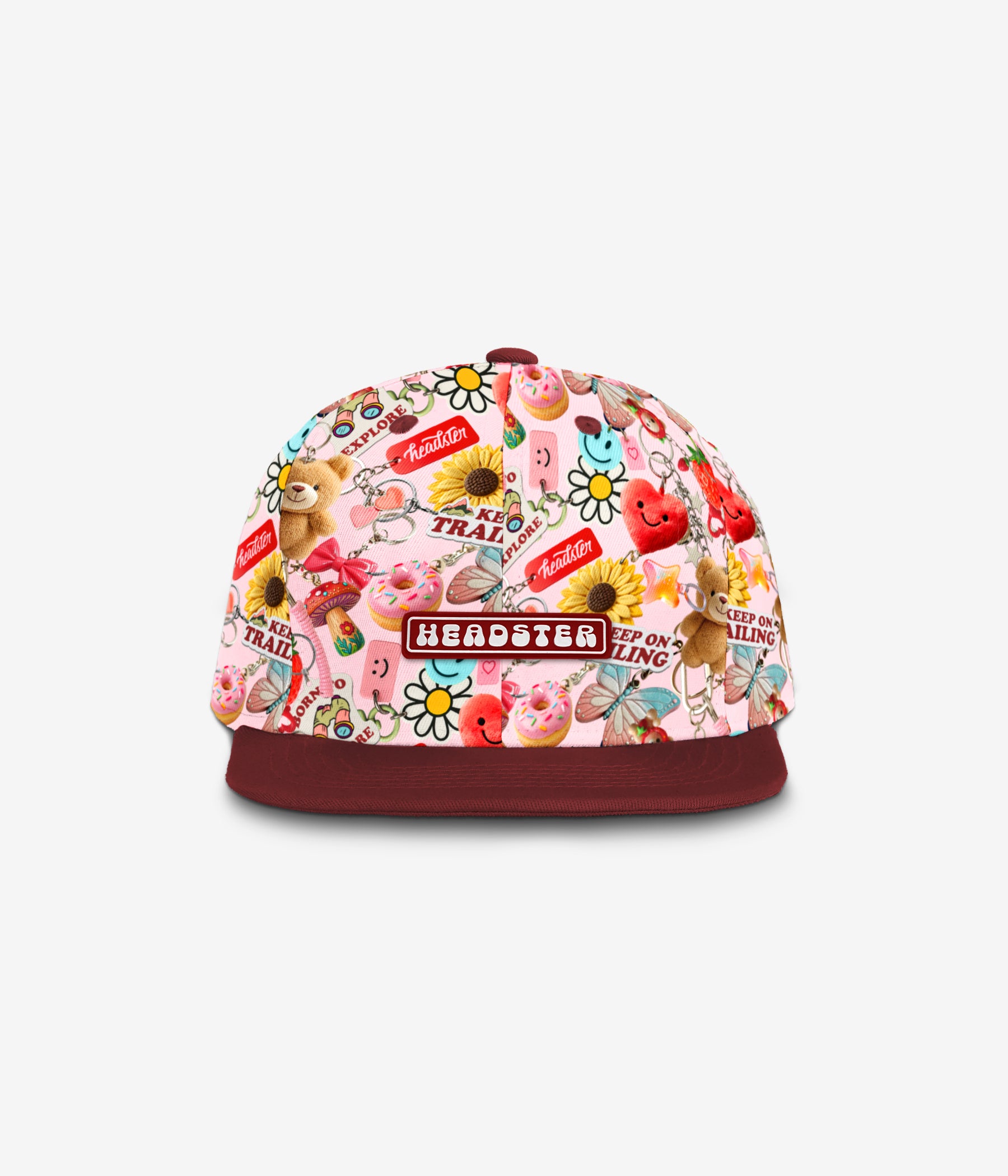 Keychain Snapback - Soft Pink cap for babies and kids, product view 2