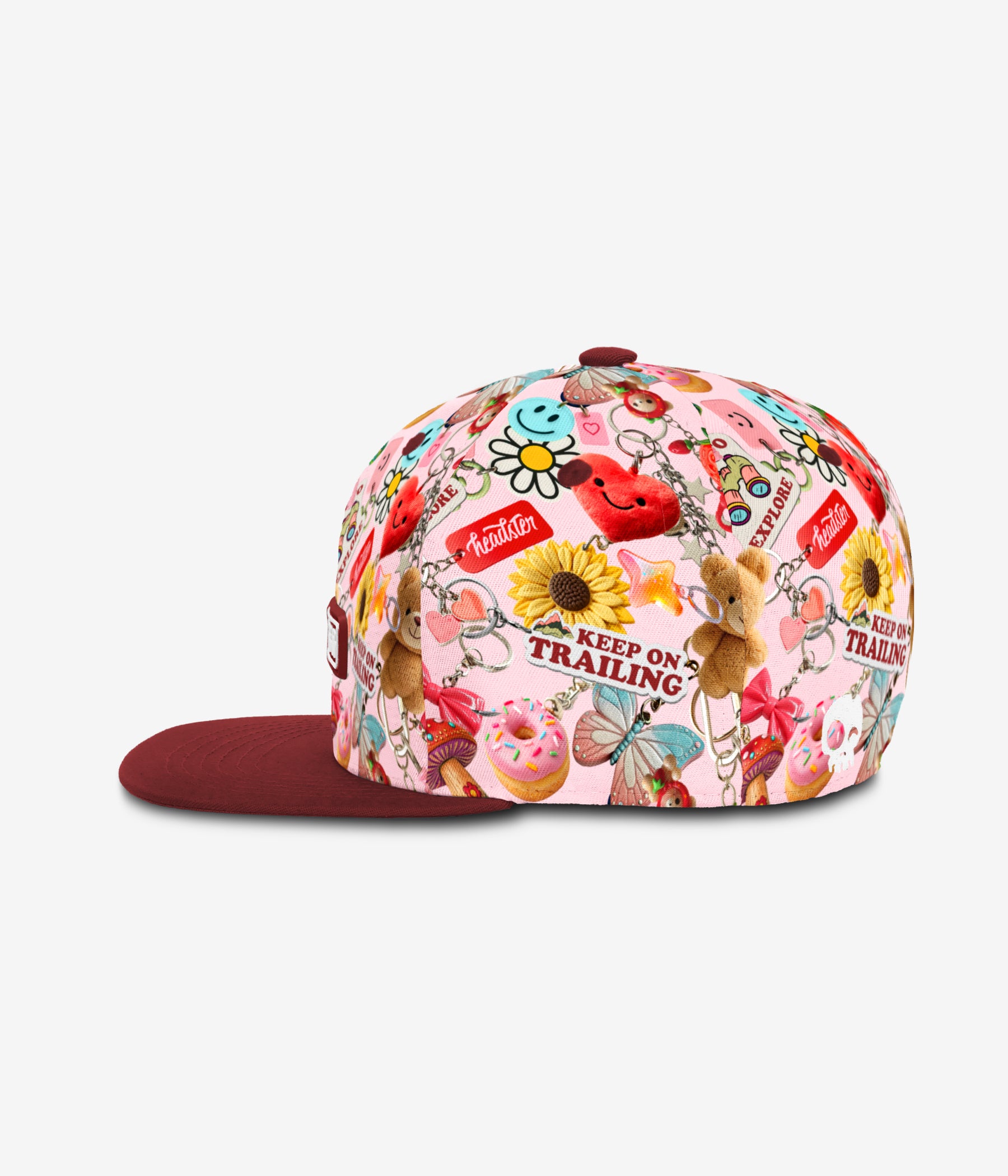 Keychain Snapback - Soft Pink cap for babies and kids, product view 3