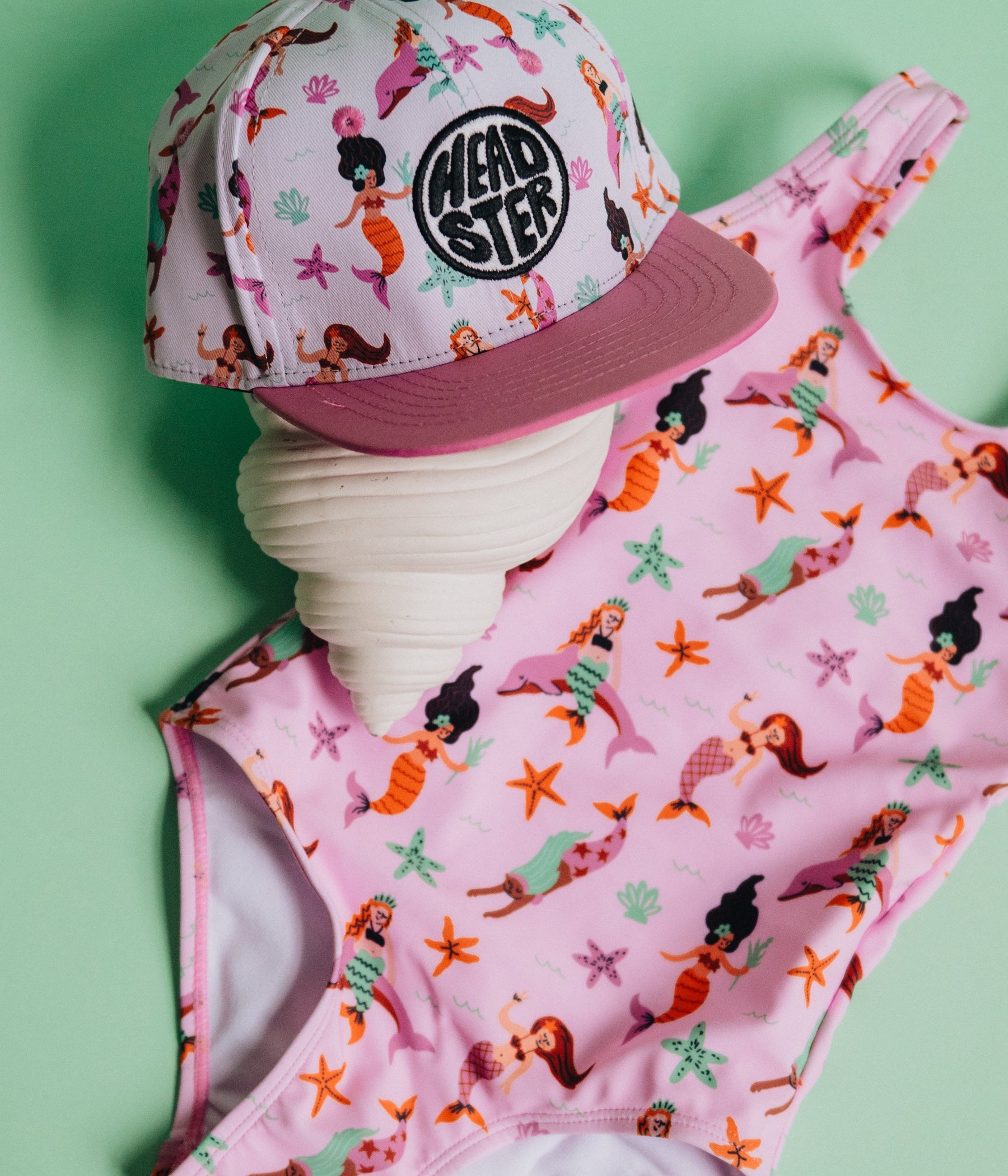 Mermaid Dreamland Snapback - Rosy cheeks cap for babies and kids, product view 5