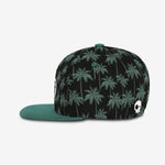 Midnight Palms Snapback - Black cap for babies and kids, product view 3