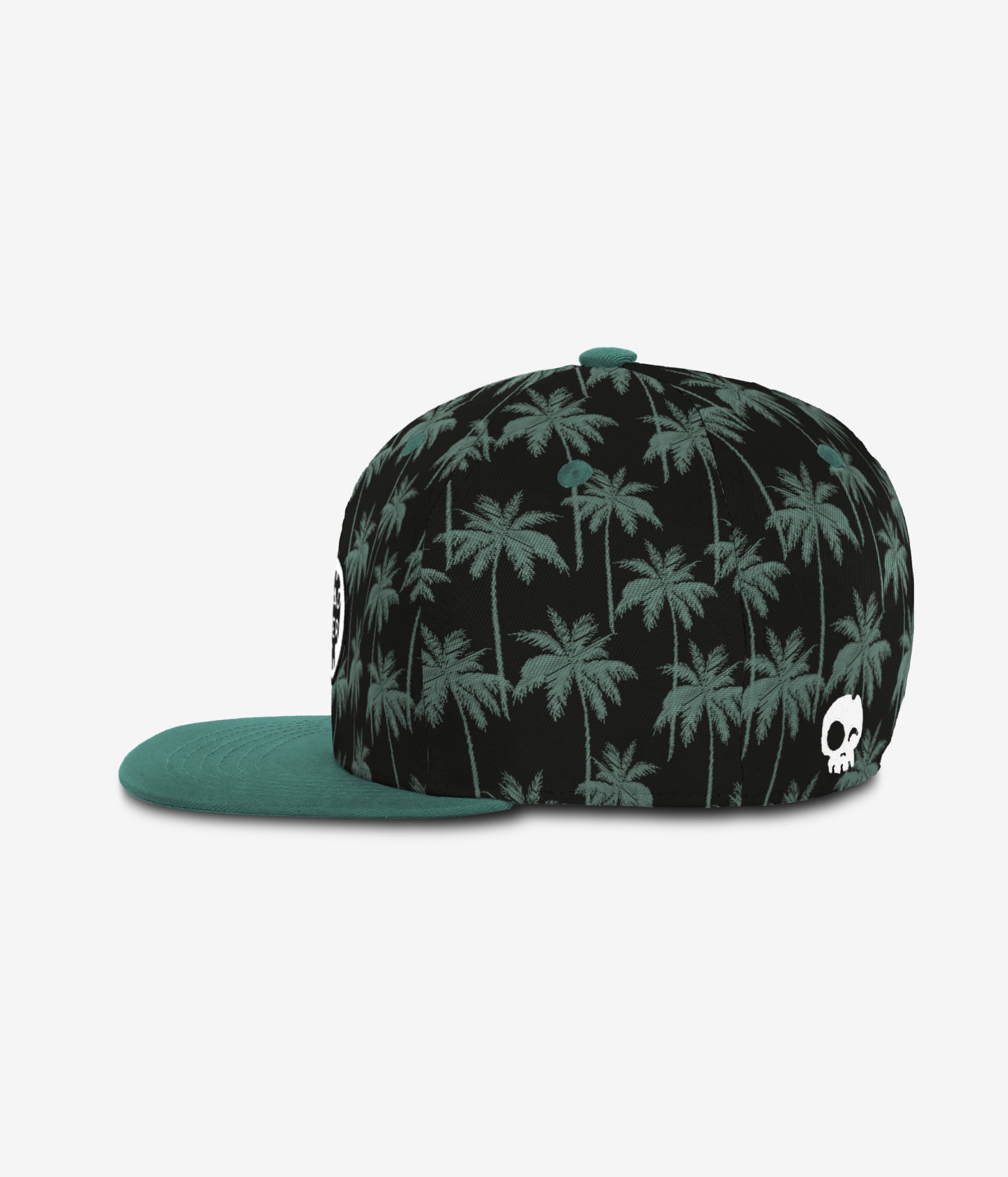 Midnight Palms Snapback - Black cap for babies and kids, product view 3