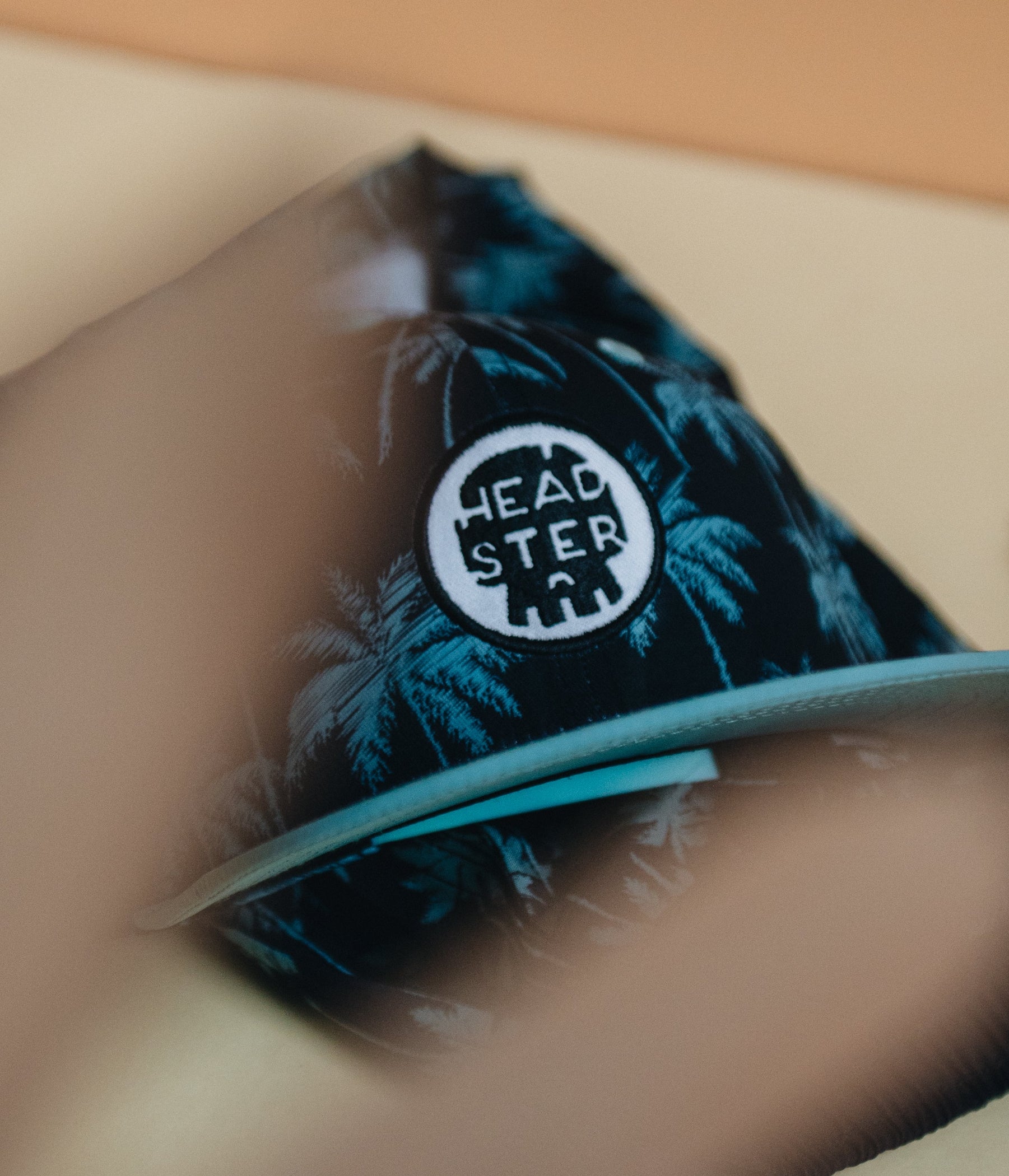 Midnight Palms Snapback - Black cap for babies and kids, product view 5