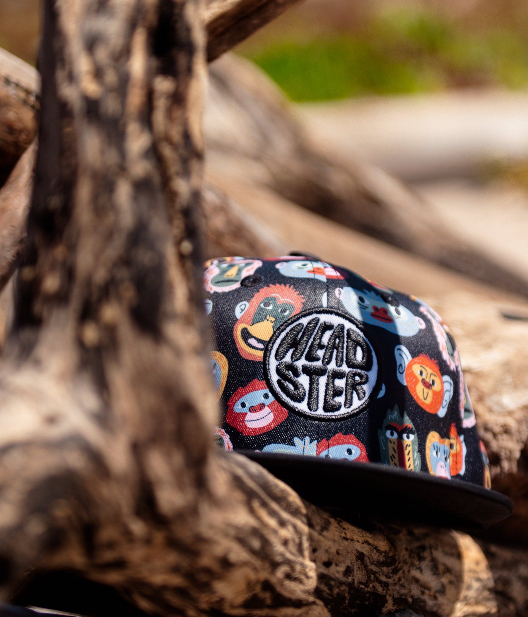 Monkey Business Snapback - Black cap for babies and kids, product view 5