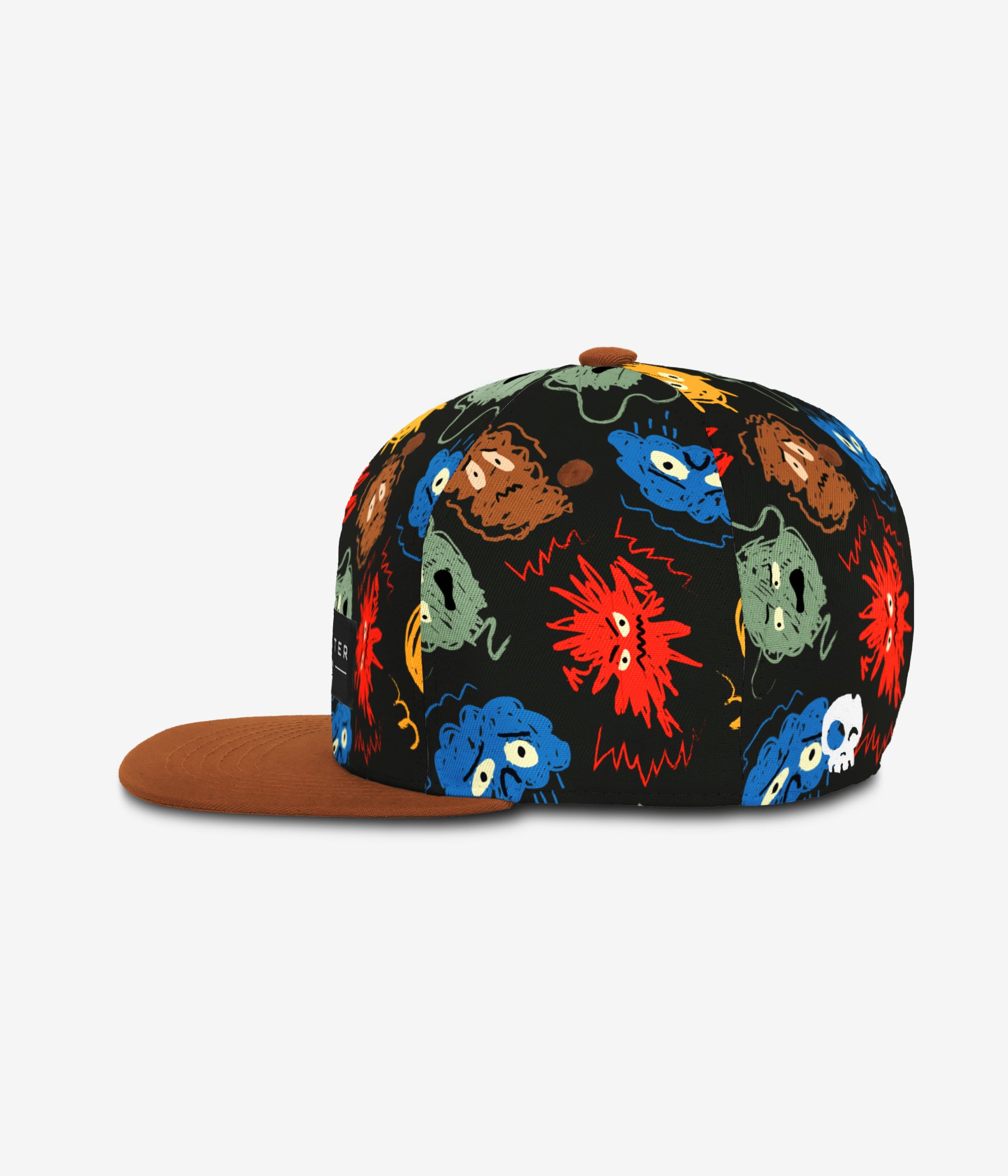 Mood Monsters Snapback - Black cap for babies and kids, product view 3