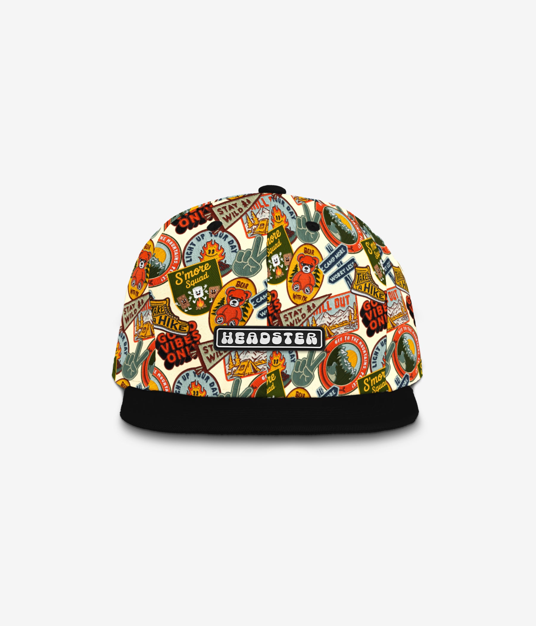 Outdoor Patches Snapback - Warm Butter cap for babies and kids, product view 2