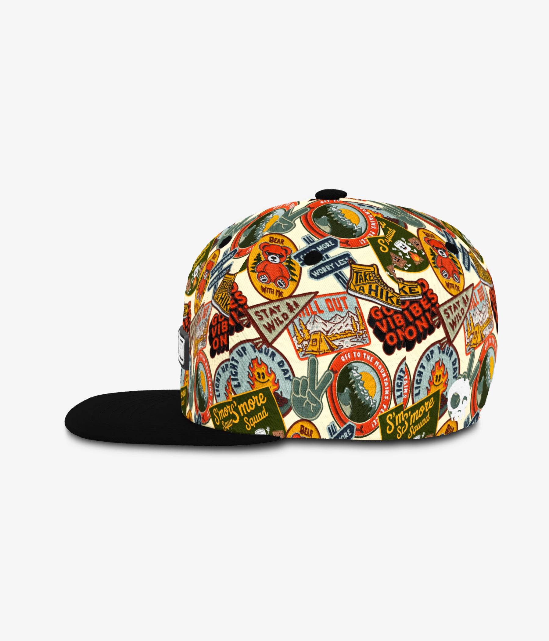 Outdoor Patches Snapback - Warm Butter cap for babies and kids, product view 3