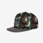 Reptile Rampage Snapback - Black cap for babies and kids by Headster Kids