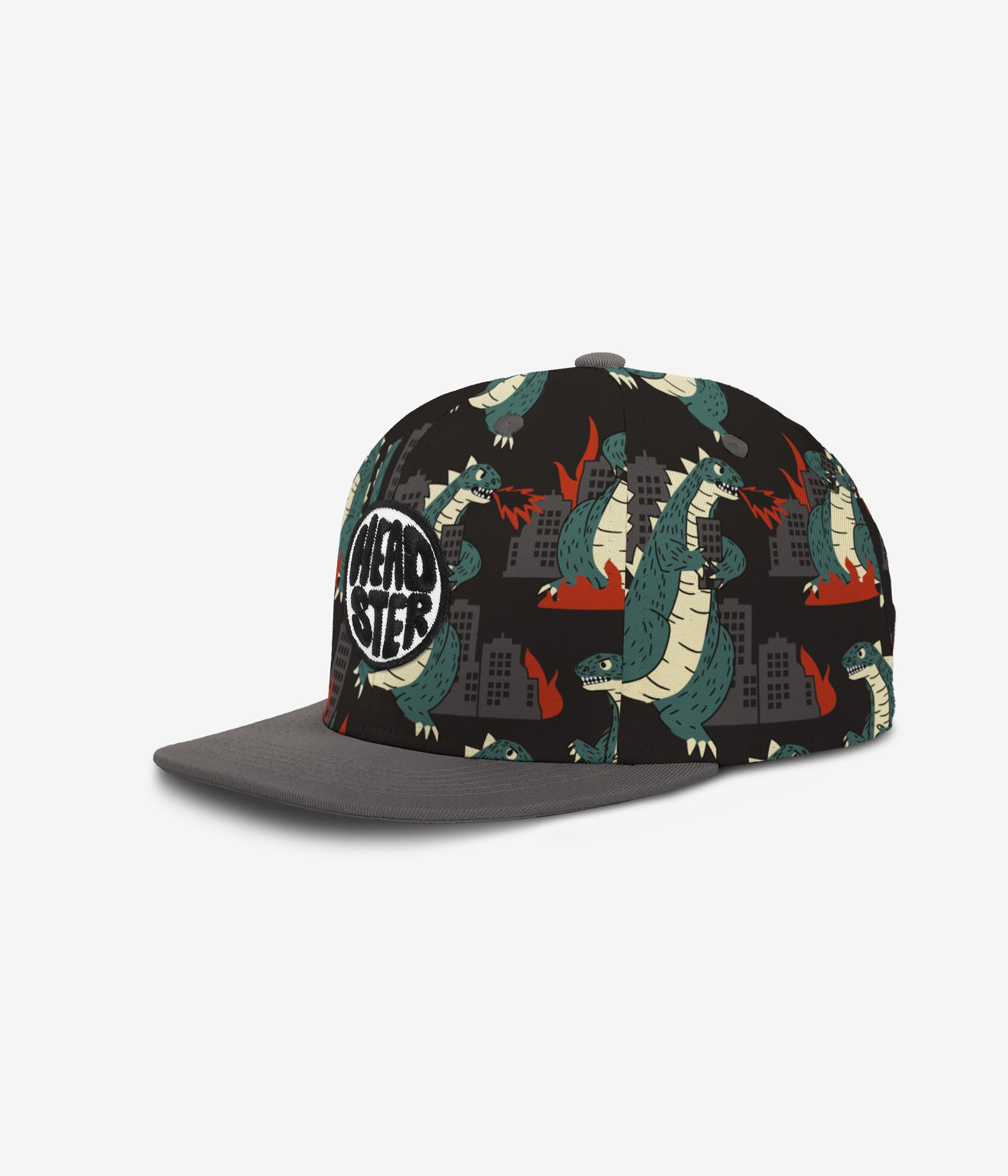 Reptile Rampage Snapback - Black cap for babies and kids by Headster Kids
