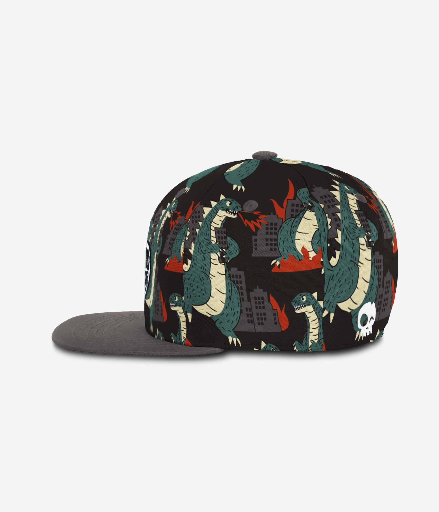 Reptile Rampage Snapback - Black cap for babies and kids, product view 3