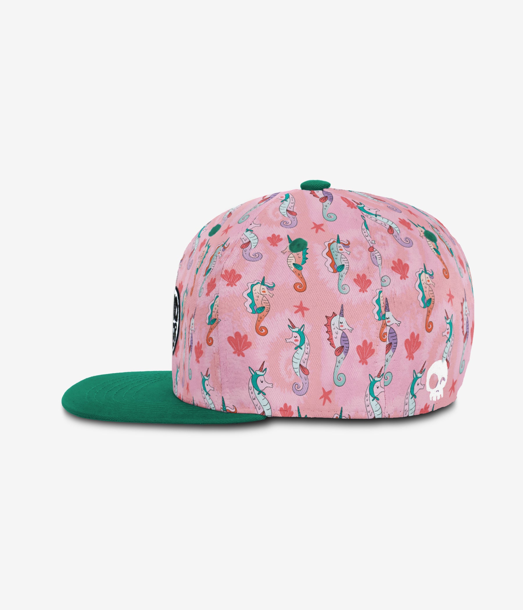 Seahorse Dreams Snapback - Smart Pink cap for babies and kids, product view 3