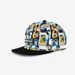 Snowy Trails black snapback cap for kids by Headster Kids