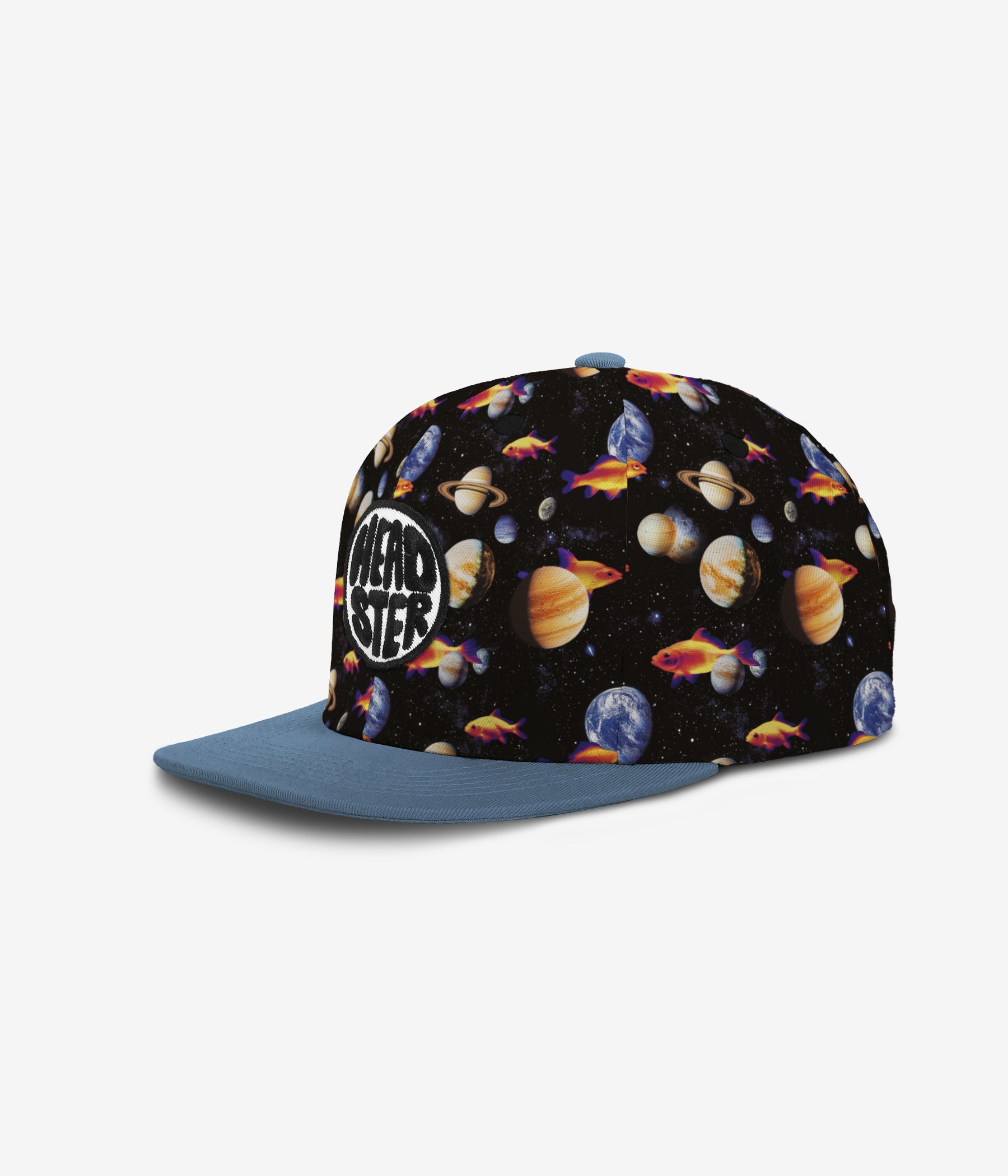 Space Fish Snapback - Black cap for babies and kids by Headster Kids