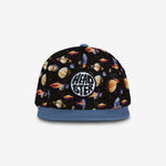 Space Fish Snapback - Black cap for babies and kids, product view 2
