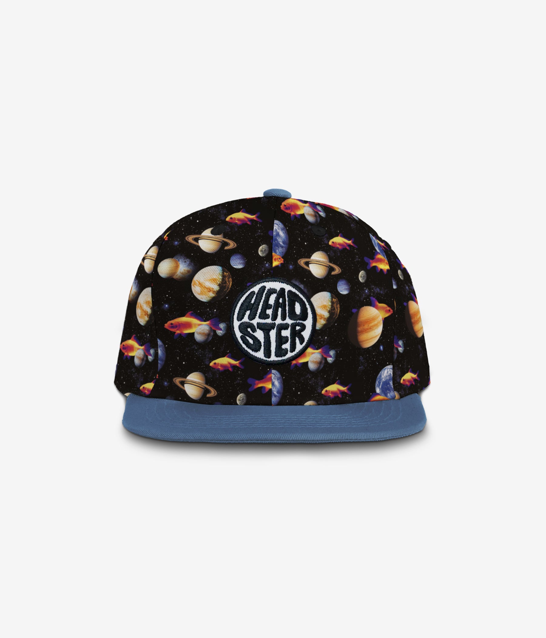 Space Fish Snapback - Black cap for babies and kids, product view 2