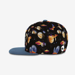 Space Fish Snapback - Black cap for babies and kids, product view 3
