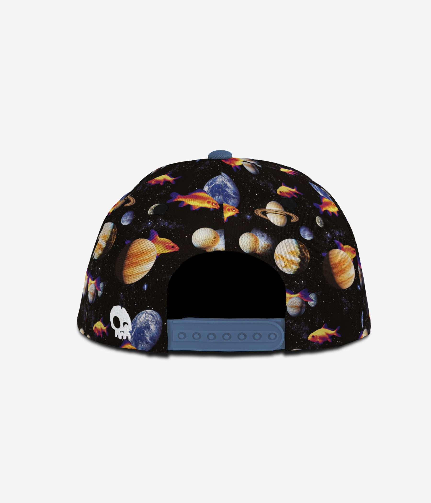 Space Fish Snapback - Black cap for babies and kids, product view 4