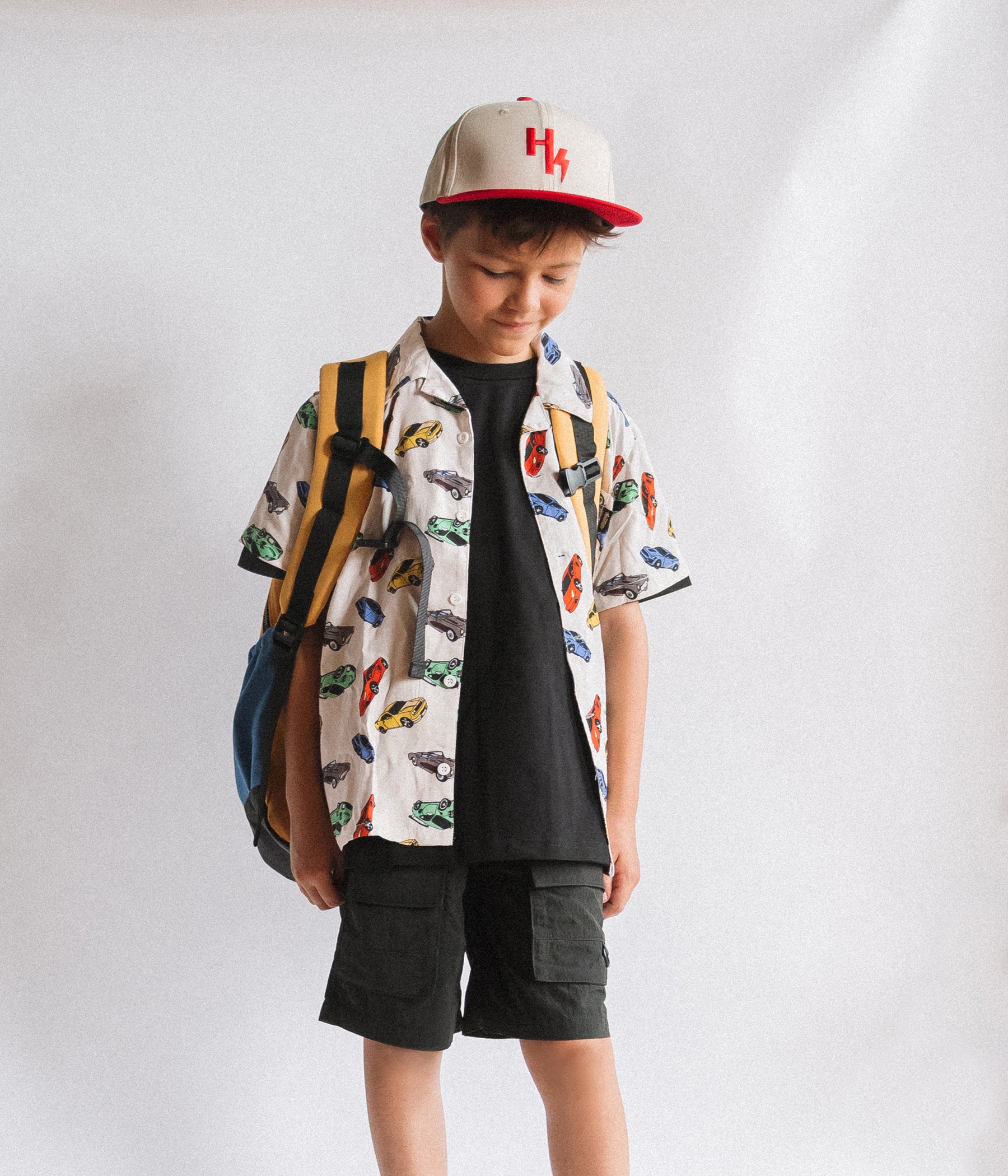 Stadium Snapback - Cherry Tomato cap for babies and kids, product view 6