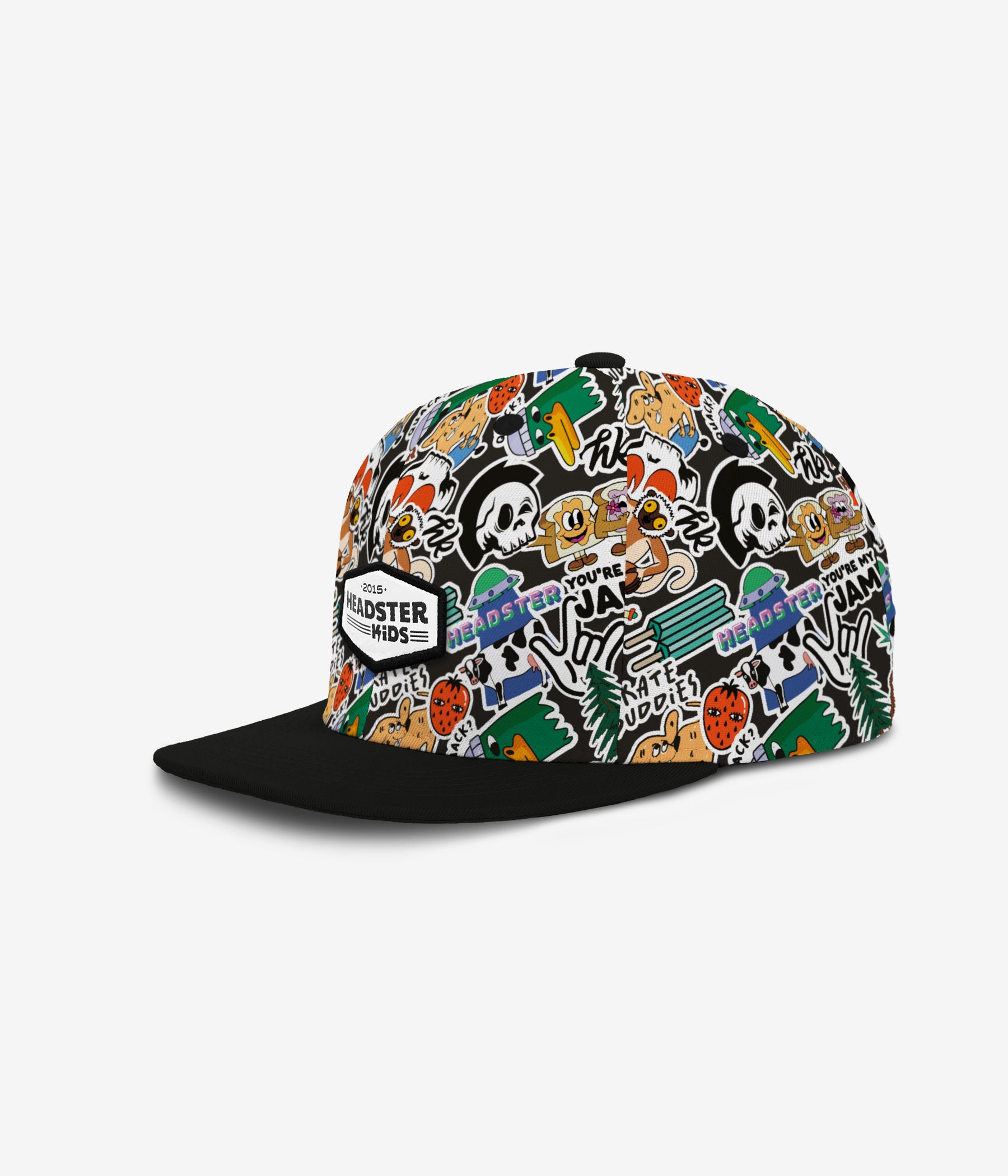 Sticking Around Snapback - Black cap for babies and kids by Headster Kids