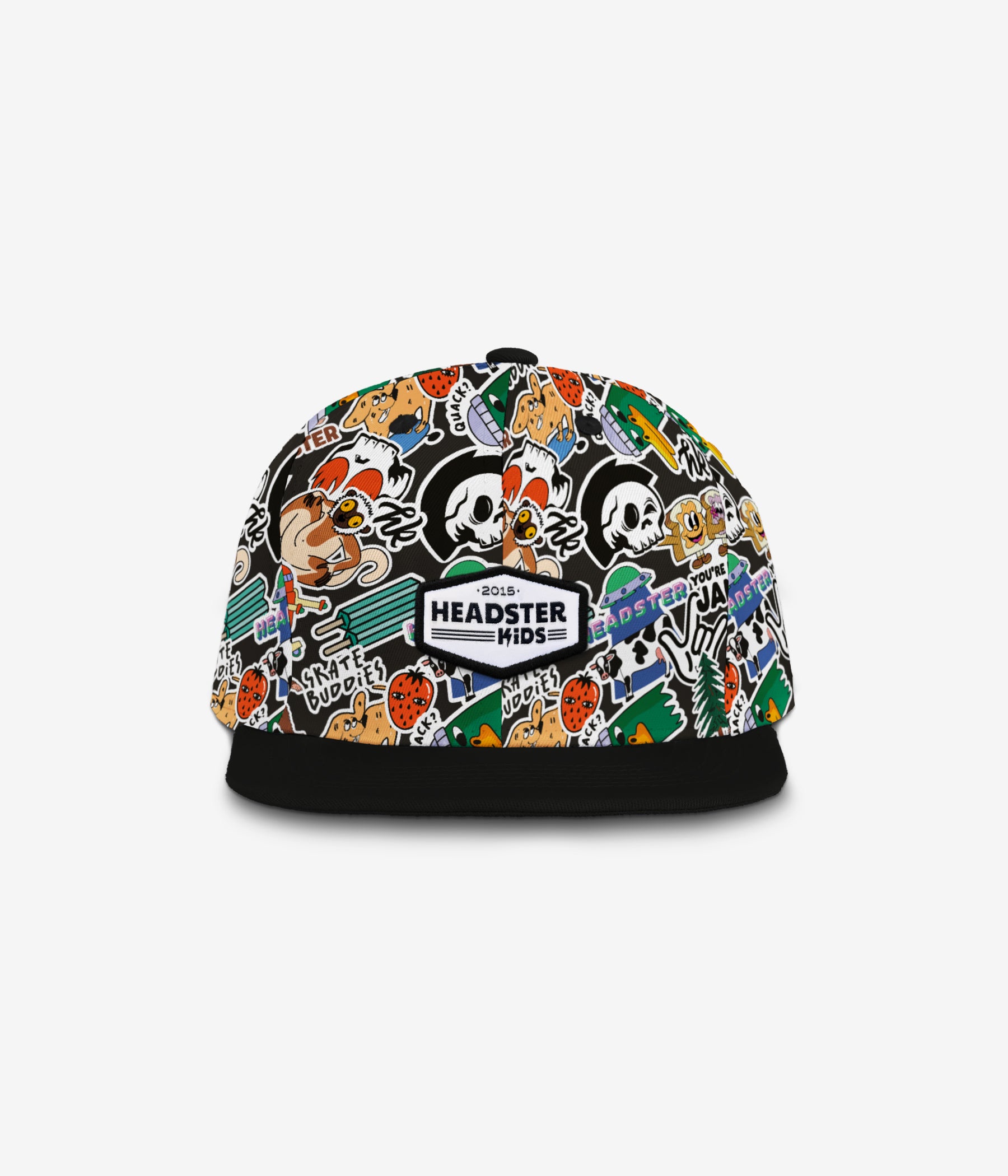 Sticking Around Snapback - Black cap for babies and kids, product view 2